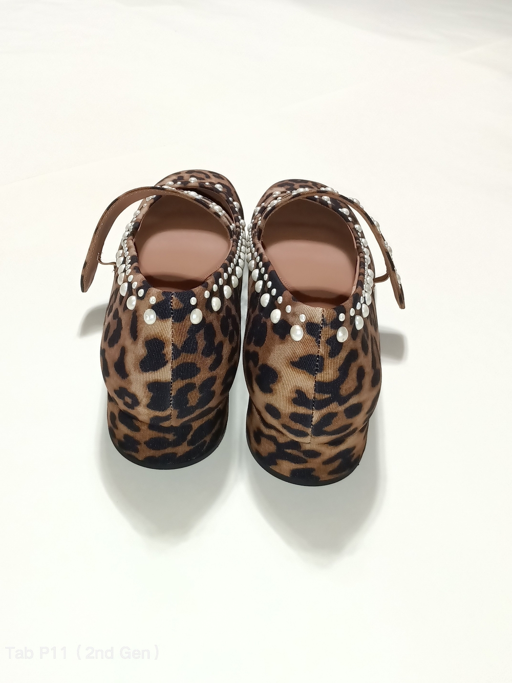 Copper Key Leopard-Print Pearl Mary Jane Block Heel Flats - Brown Size 7.5 - Picture 6 of 13